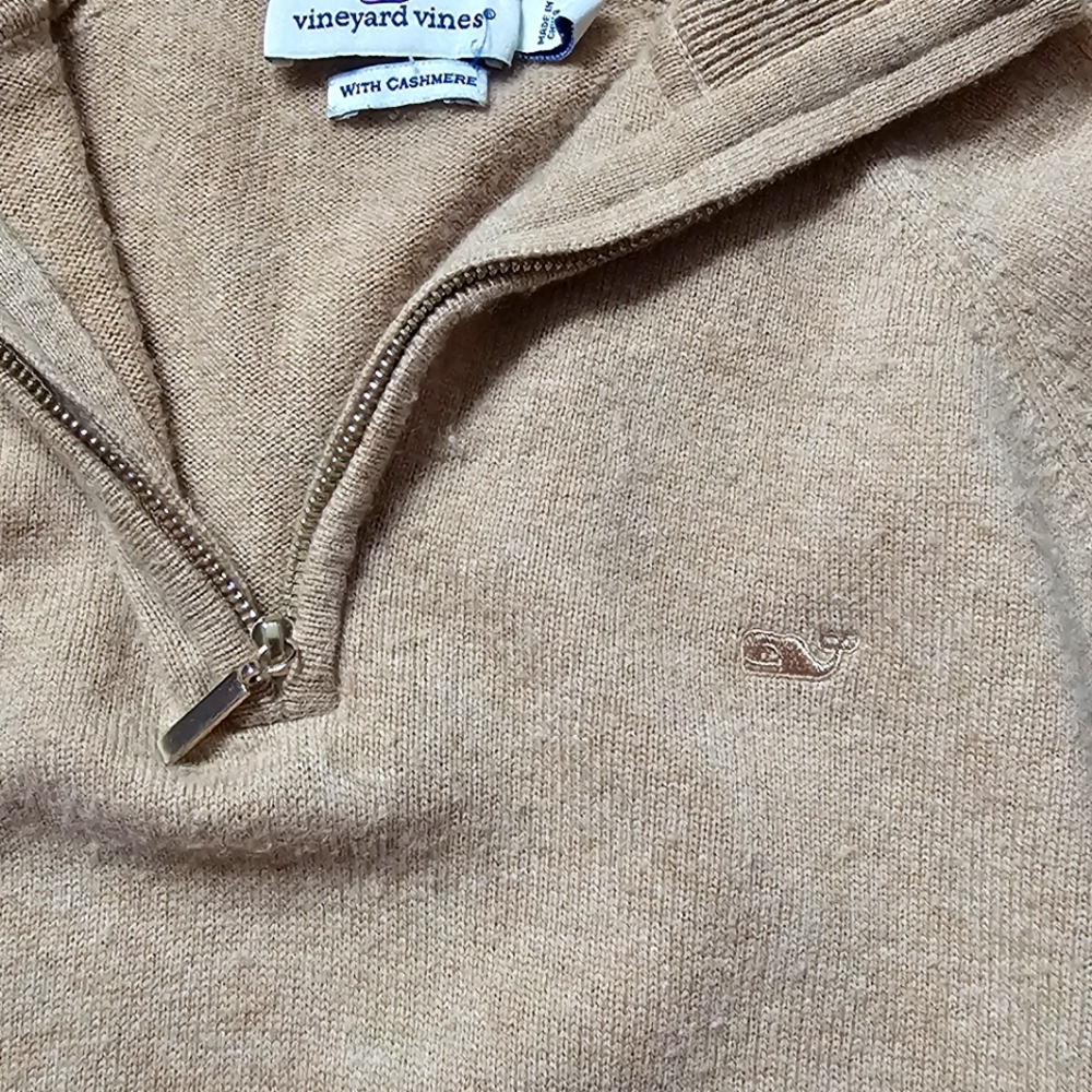 Vineyard vines unisex 1/4 sweater with cashmere